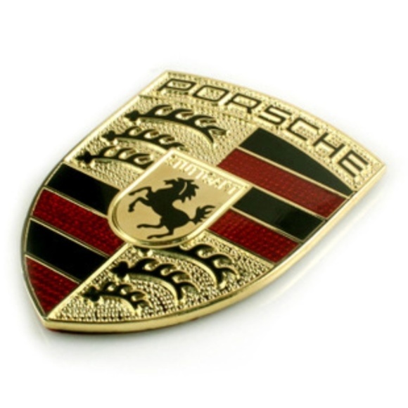 One Brand New 1 inch Diameter PORSCHE STUTTGART HOTROD Emblem - Picture 11 of 11
